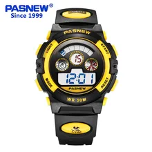 PASNEW цифровые многофункциональные водонепроницаемые 30 м спортивные наручные часы для подростков PSE-279B