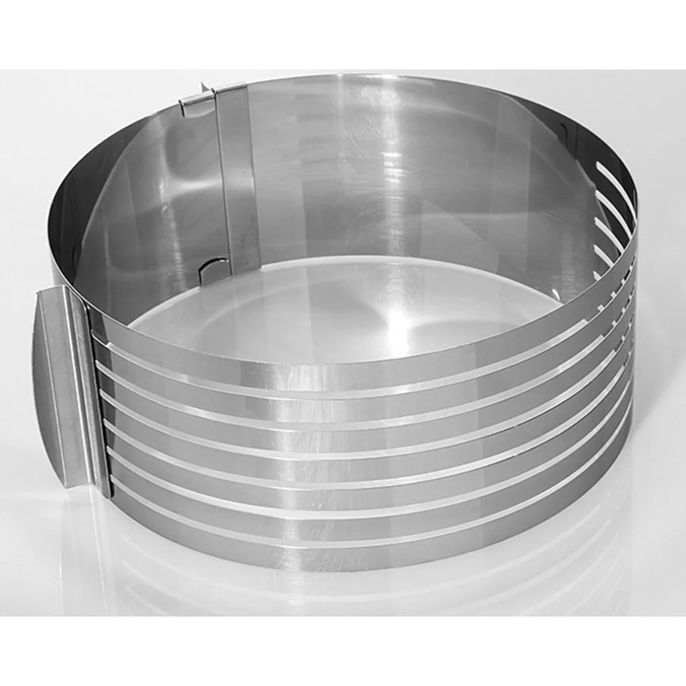 

mold Cake Ring Cake Slicer Stainless Steel Cake Mold Adjustable Retractable Circular Cake Mold Layered Baking Tool Kit
