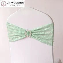 Шт. 100 шт. голубой синий мятно зеленый кружево стул группа с пряжкой для дня рождения применение Свадебный декор