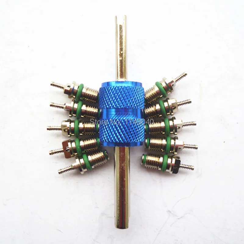 R134a Car Auto Household Air Conditioner Refrigerants HVAC AC Valve Core Valves Needles Assortment Repair Kit Valve core wrench (2).jpg