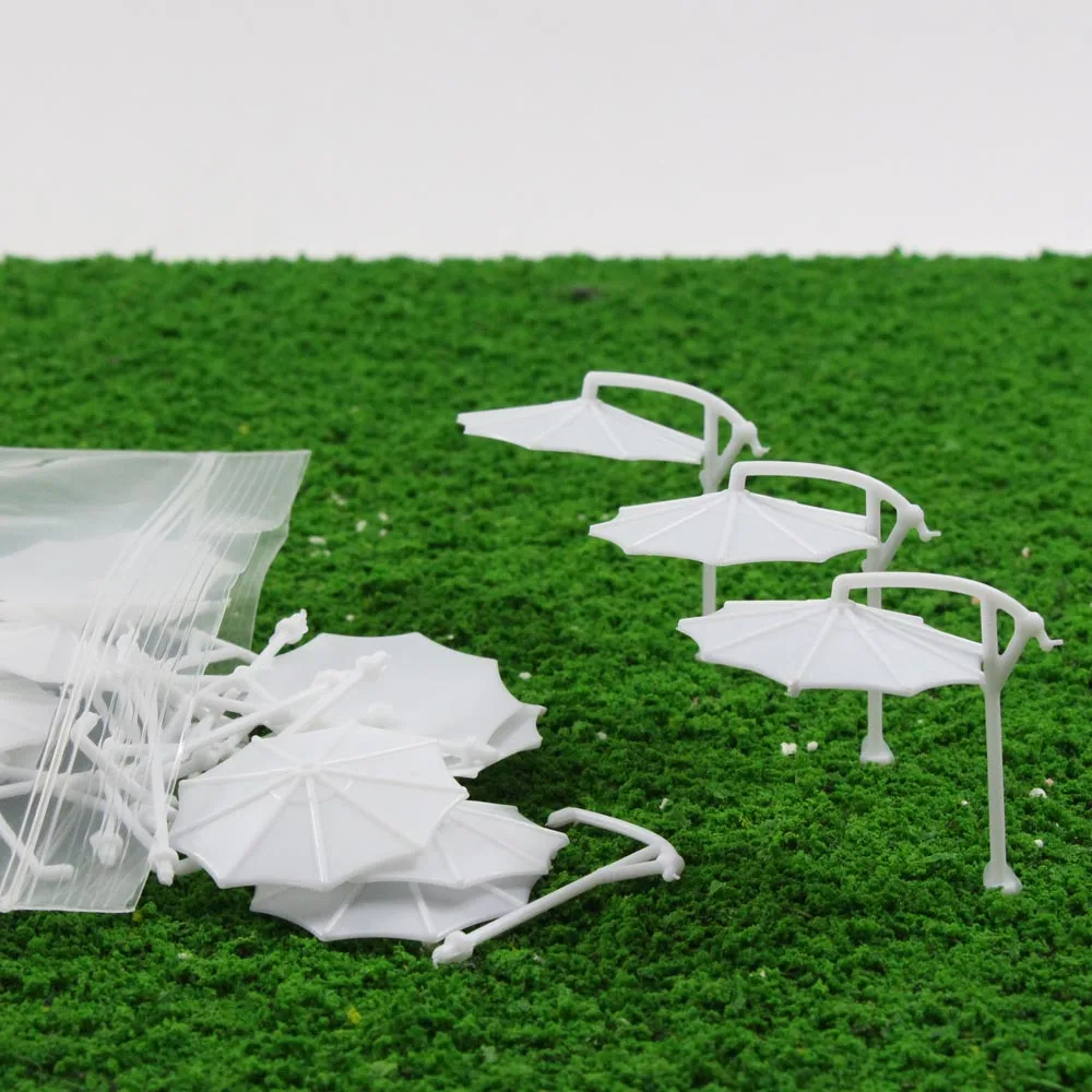 

24pcs DIY parasol Model Train Railway Hanging umbrella Gifts 1:75 1:100 1:150 1:200 OO TT N Z Scale TYS04 raliway building