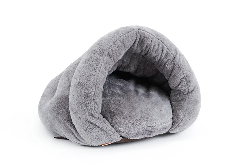 Washable Thermal Fleece Cat Sleeping Bag PP Cotton Padding Soft Pet Beds Security Sense for Pets 2 Colors (17)