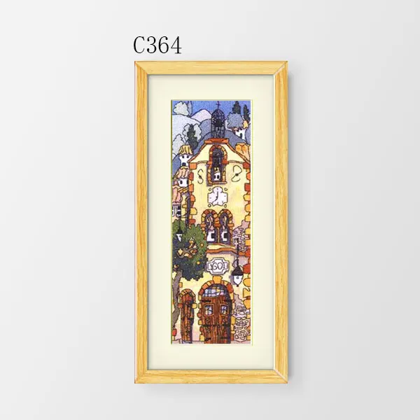 Fishxx Вышивка крестом Европейский стиль вертикальная версия мультфильм замок C362-364 детская комната три режима комплект - Цвет: C364