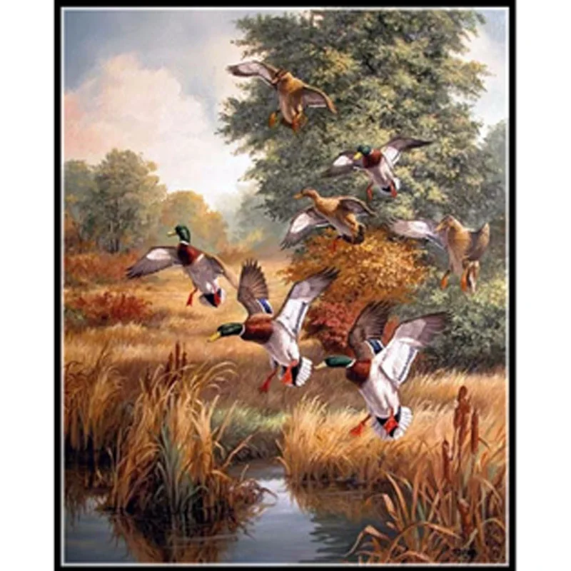 

Diamond Painting Cross Stitch Kits Crystal 5D Diamond Mosaic Rhinestone Decor Paintings Icon Diamond Embroidery Wild Duck