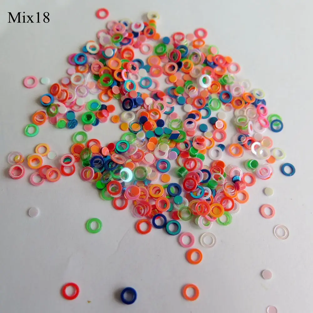 20 г/пакет милые разные цвета смешанные блестки штук дизайн ногтей Блестящие Блестки милые украшения микс мешок - Цвет: Mix18