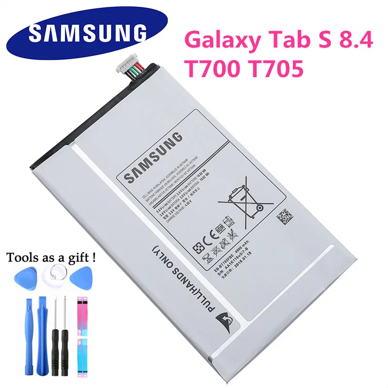 SAMSUNG планшет EB-BT705FBE батареи для Samsung Galaxy Tab S 8 4 T700 T705 Замена 4900mAh | Мобильные