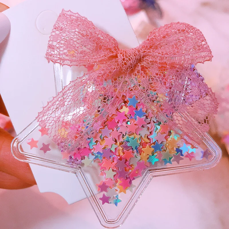 

Hair Clips for Girls Cartoon Mickey Sequin Hairpin Heart PU Korean Lace Hair Band Hair Bows Children Fashion Hair Accessories
