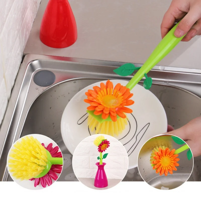 Multifunctional Brush Flower Tableware Pan Pot Brush Kitchen Washing