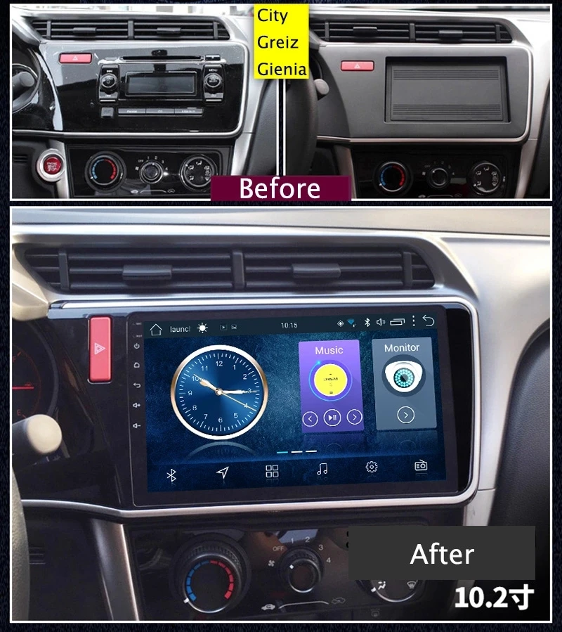 NAVITOPIA 10 1 дюймов 2G ram 32G rom Android 8 Автомобильная dvd навигационная система для Honda City Greiz