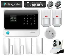 Freeship Wireless Security Camera Alarm System GSM Auto dial Home Office PIR GSM Alarm System With IP Camera Home Surveillance