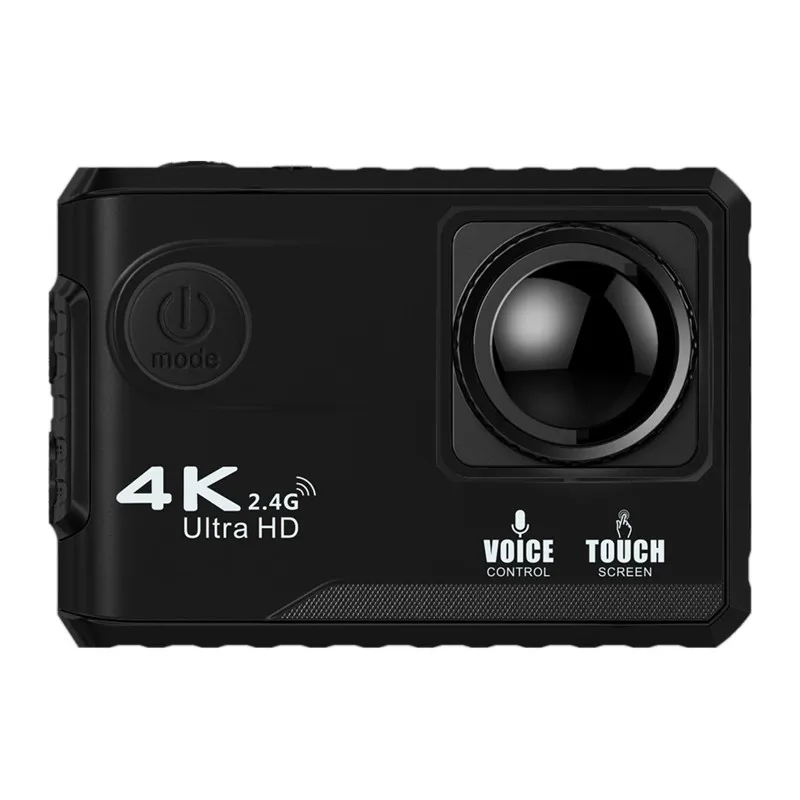 Экшн-камера Sansanail F100B, 4 K, Ultra HD, 2,4G, Wifi, мини-камера, 2,0 сенсорный экран, 1080 P, видеокамера, уличная Камара на шлем - Цвет: Черный