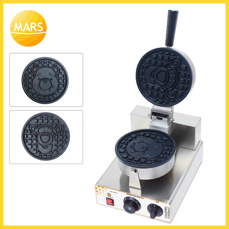 

Mars Commercial Use 110V 220V Cartoon Shape Waffle Maker; Cast Iron Waffle Machine Making Baker