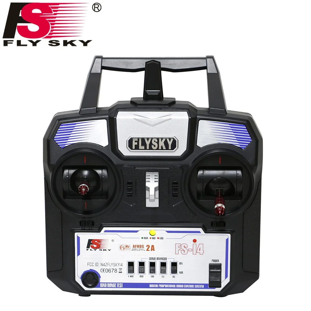 

Flysky Fly sky FS-i4 AFHDS 2A 2.4GHz 4CH Radio System RC Transmitter for RC Helicopter Glider with FS-A6 Receiver
