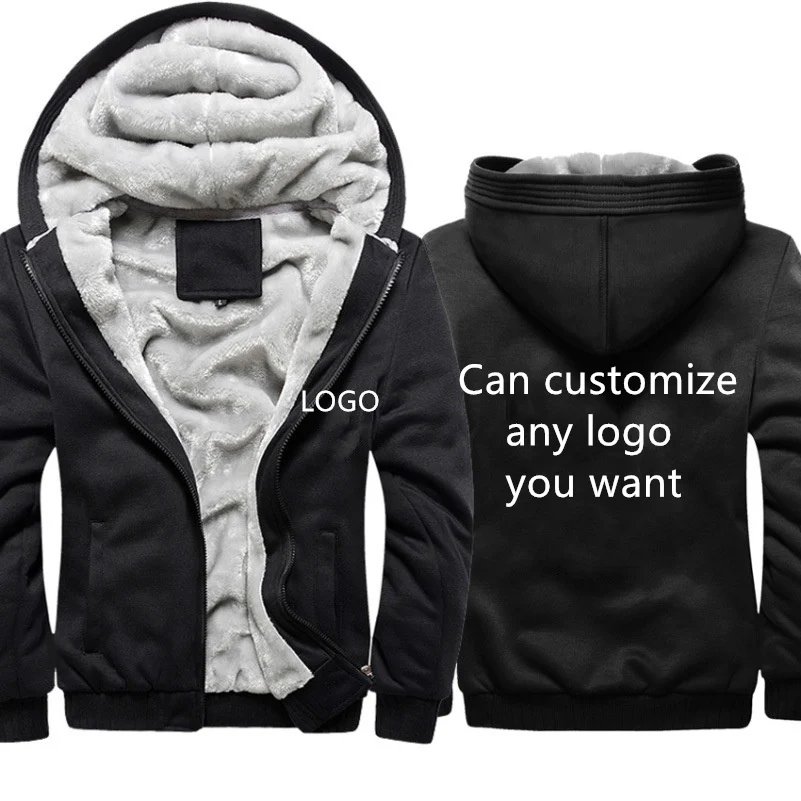 Камуфляжные флисовые толстовки для мужчин на заказ логотип автомобиля Аниме Забавный принт зимние толстые теплые пальто на молнии хип хоп Harajuku мужская куртка