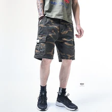 Камуфляжные шорты мужские повседневные летние свободные Ретро трендовые хип-хоп шорты