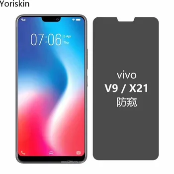 

New 0.3mm 2.5D Anti Glare Privacy Tempered Glass Screen Protector For Vivo V9 9H Tempered Glass Film For Vivo X21