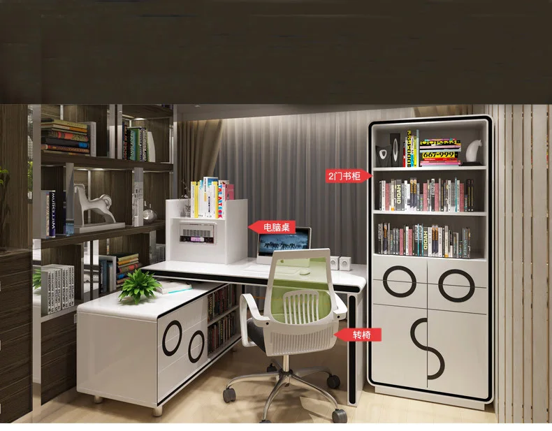 US $1.139.05 Mesa Escritorio de oficina white office desk recibidor de entrada mueble study table escrivaninha biurko air cleaner bookcase