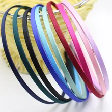 20 разных цветов металлик повязка на голову покрытая атласная лента для волос 5 мм для рукоделия