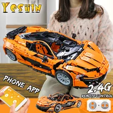 20087 техника серии P1 гиперкар 1:8 МОС 16915 Супер гоночный автомобиль модель строительные блоки кирпичи игрушки рождественские подарки
