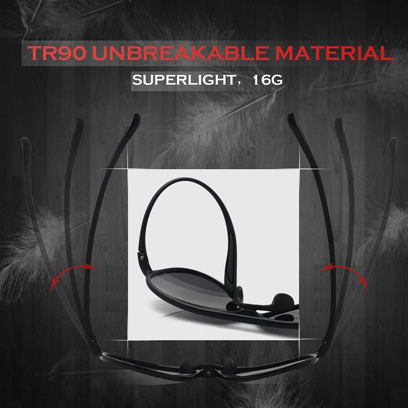 Polarized Sunglasses Men Ultralight Tr90 Pilot Sport Driving Cycling Fishing Golf UV400