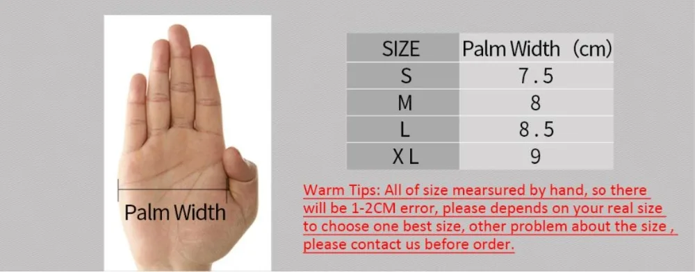 gloves size