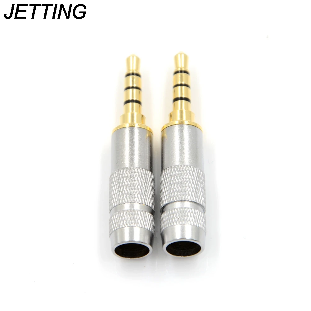

JETTING Jack Audio Solders Connector 4 Pole 3.5mm Stereo Headphone Male Plug