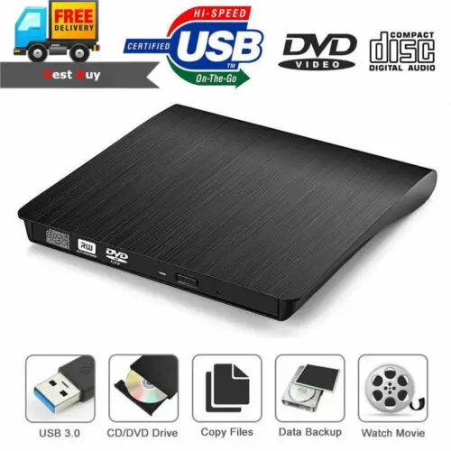 Тонкий внешний USB 3,0 DVD RW CD Писатель Привод горелки ридер плеер для портативных ПК USB внешний привод DVD-RW 3C10