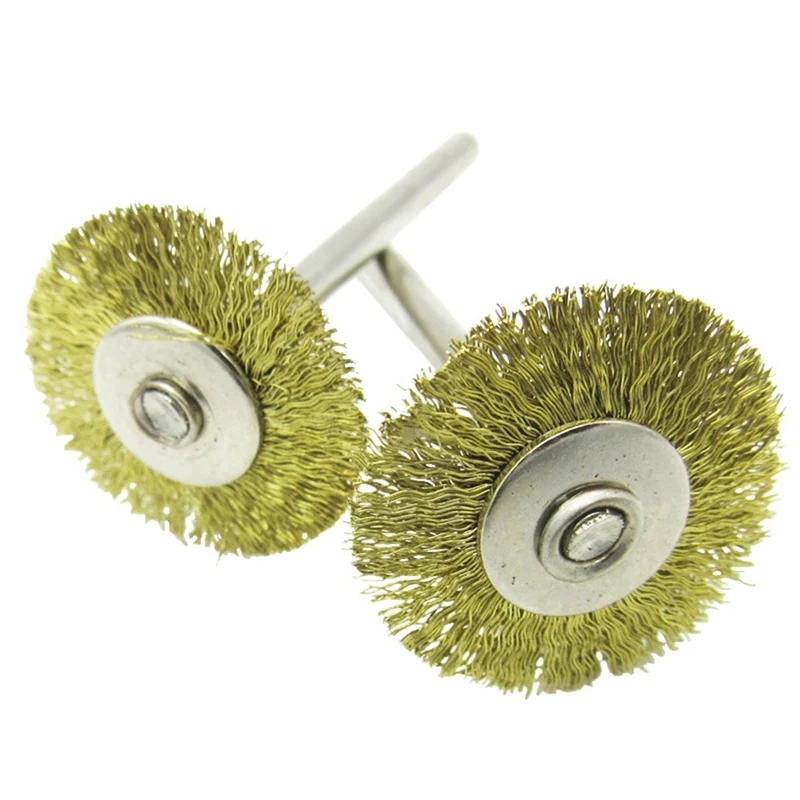 5 pcs Brass Wire Brush Round Brushes Disc Brush Pot Brush for Diameter