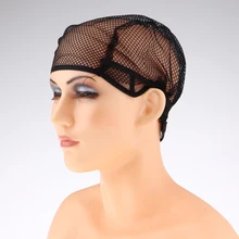 Прочный Плетеный Нейлоновый сетчатый парик Кепка для изготовления париков с регулируемым ремешком черный