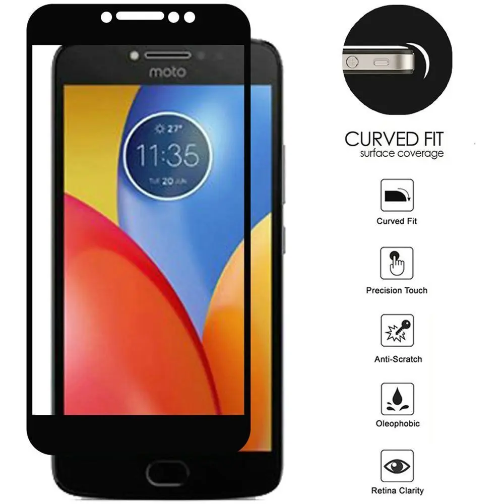 Закаленное стекло 9H для Moto G6 Play G5 Plus E5 Z2 Force полноэкранная Защитная пленка