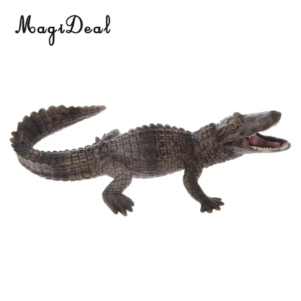 MagiDeal 1Pc Realistic Reptile Crocodile Zoo Model Action Figure Decorative Collectibles for Home Room Office Decor Kids Boy Toy