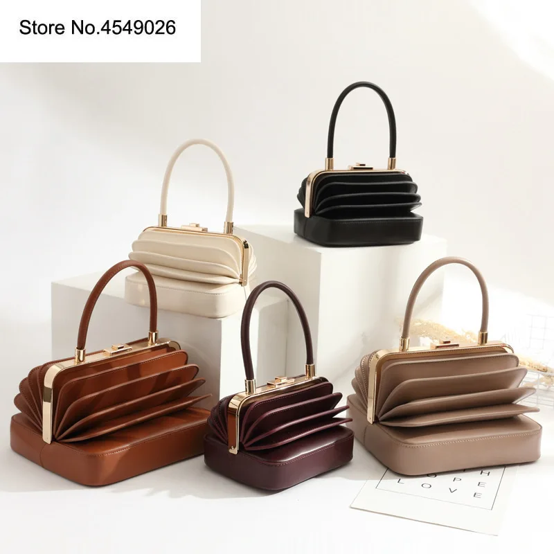 

New Runway Walk Show Retro Unique Organ Genuine Leather Serpentine Women Bag Special Design High Quality