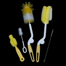 5 шт./компл. Детские Бутылочки для новорожденных щетка губка пластиковая стеклянная чашка молочная очистка Кормление соска соломинка товары для мамы и детей аксессуары