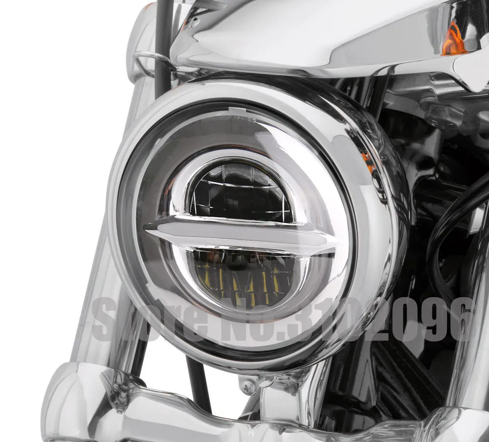 Круглые мотоциклетные фары 5 3/4 дюйма светодиодные ДХО 75 для Sportster Iron 883 1200 Dyna Street