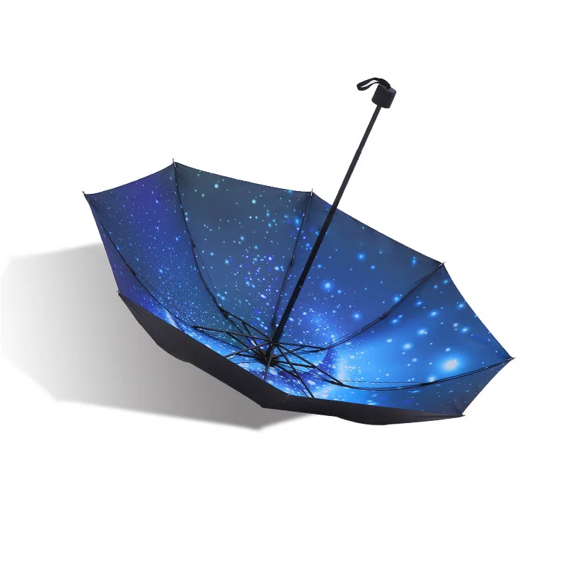 

Starry Sky Anti UV UV Protect Umbrella rain woman Mini Pocket Compact Folding Sun Uv Rain Travel Portable travel paraguas female