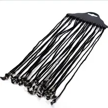 Venda quente preto ajustável pescoço cordão string titular landyard para óculos óculos de sol 12 pçs/lote