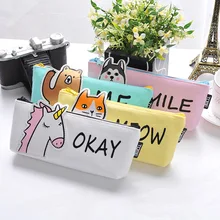 Animal Pencil Case Fabric School Supplies Bts Stationery Gift School Cute Pencil Box Pencilcase Pencil Bag School Supply Tool new gold pencil case reversible sequin school supplies bts stationery gift cute pencil box pencilcase school tools pencil cases