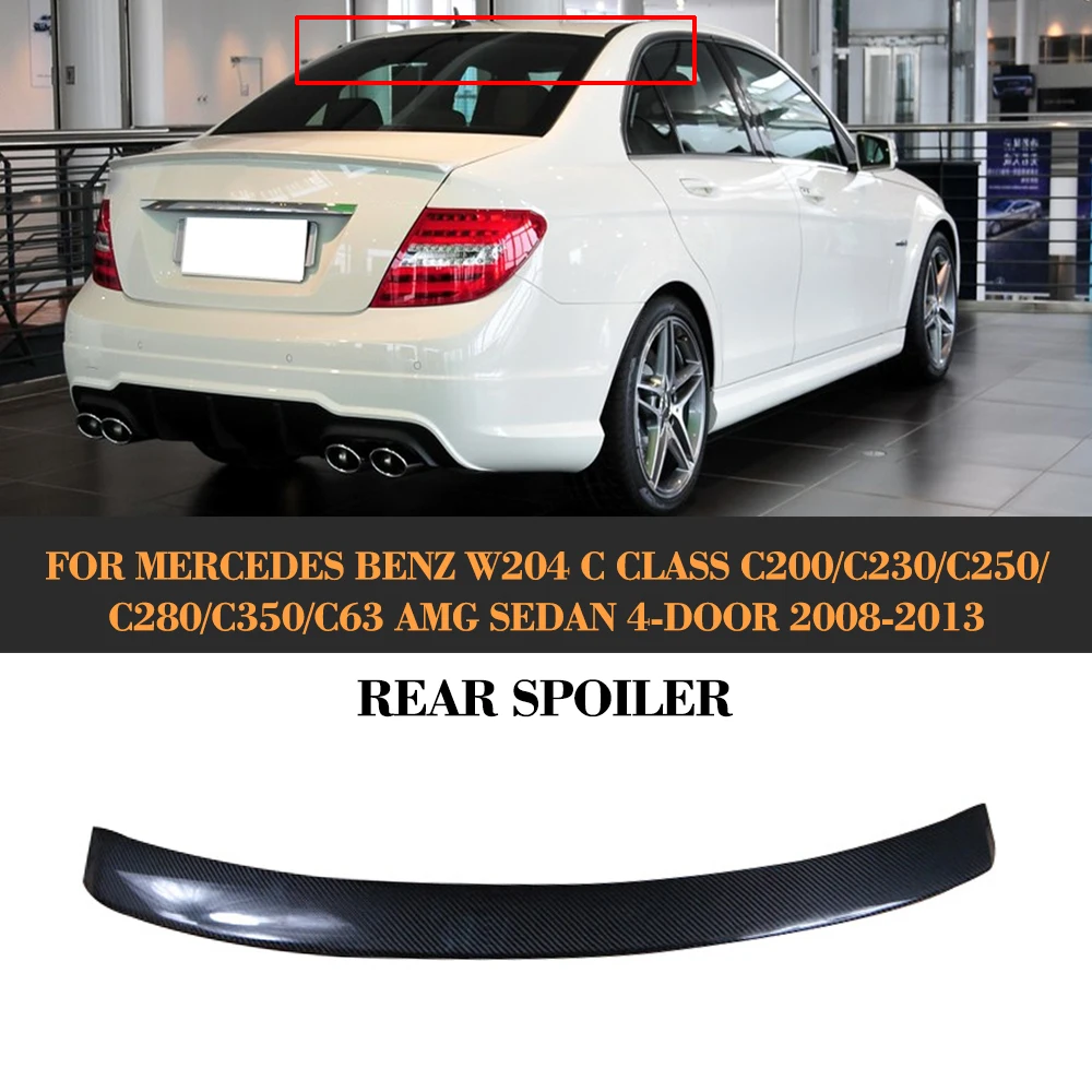 Для W204 задний диффузор из углеродного волокна для Mercedes Benz W204 C63 AMG C300 Sport 2012 2013