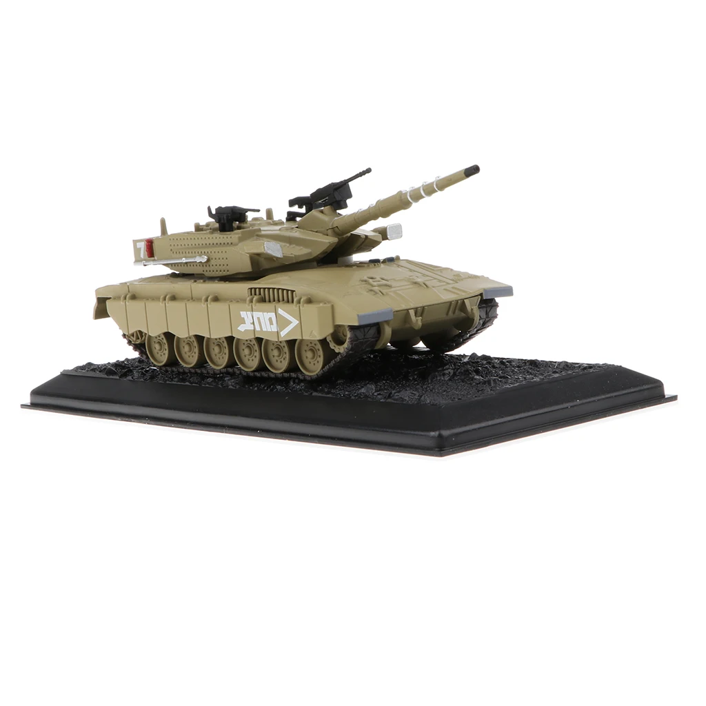 1:72 WWII Battlefield Military Merkava III-1990 Diecast Army Tank Vehicle Model Toy Showcase Display