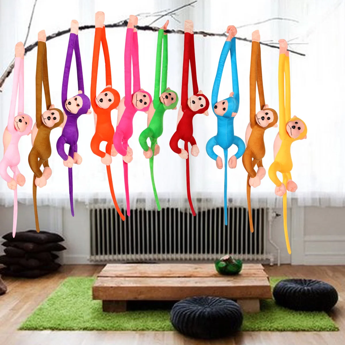 

New High Quality 60cm Hanging Monkey Long Arm Plush Baby Toys Doll Kids Gift plush toy 10 colors Gifts for Baby Kids #1JT