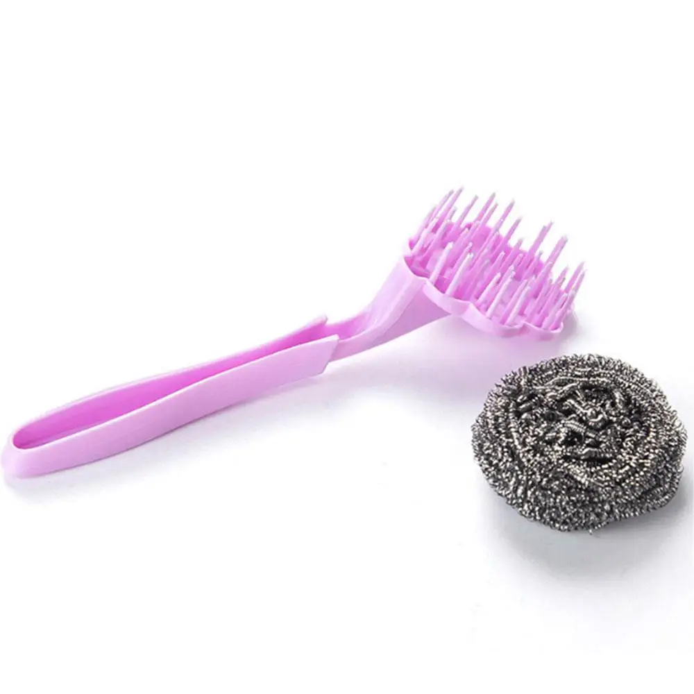 

SOLEDI Wire Ball Brush Utensil Stainless Steel Economic Kitchen Handle Cleaning Brush Washing Hanging Metal Brush Bowls Dishes