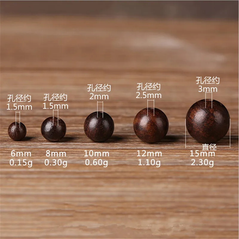 100 шт./лот высокое качество 6/810 мм шарик амулет деревянные бусины круглые