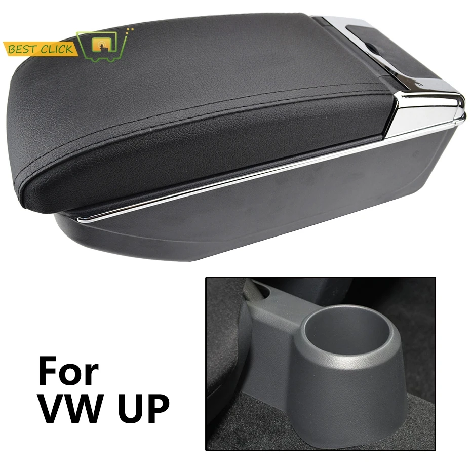 Afwijzen koffie aantal Center Console Voor Vw Up 2009 2017 Dual Opbergdoos Lederen Armsteun 2010  2011 2012 2013 2014 2015 2016 bekerhouder|Armsteunen| - AliExpress