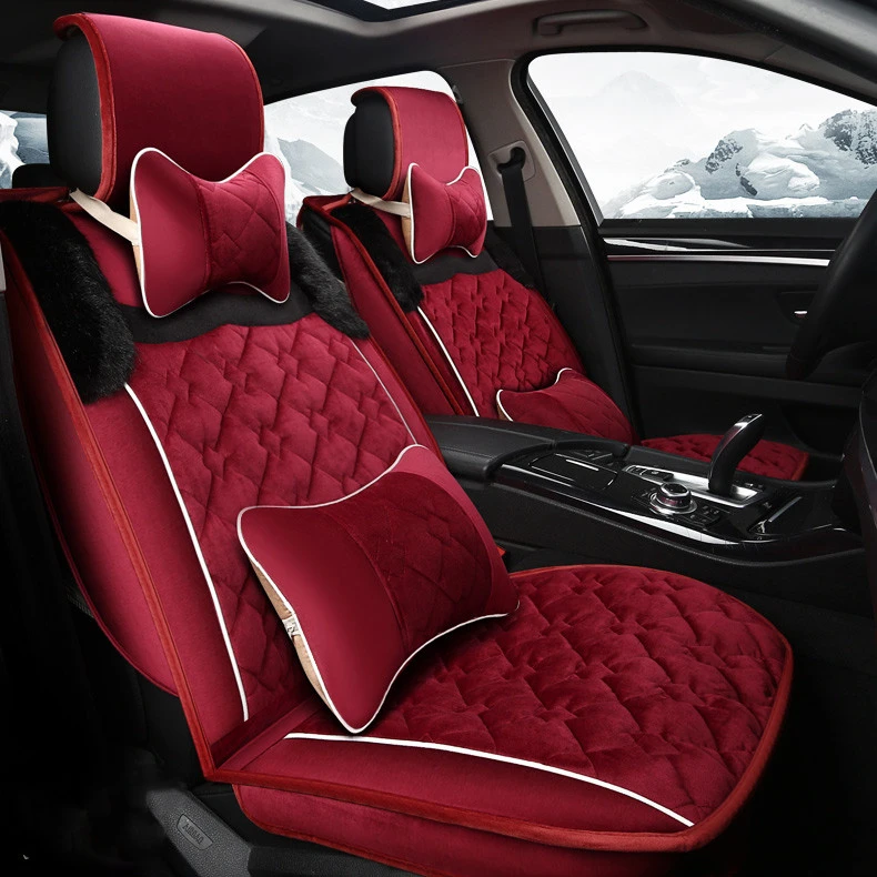 winter warm plush flocking seat cover 36