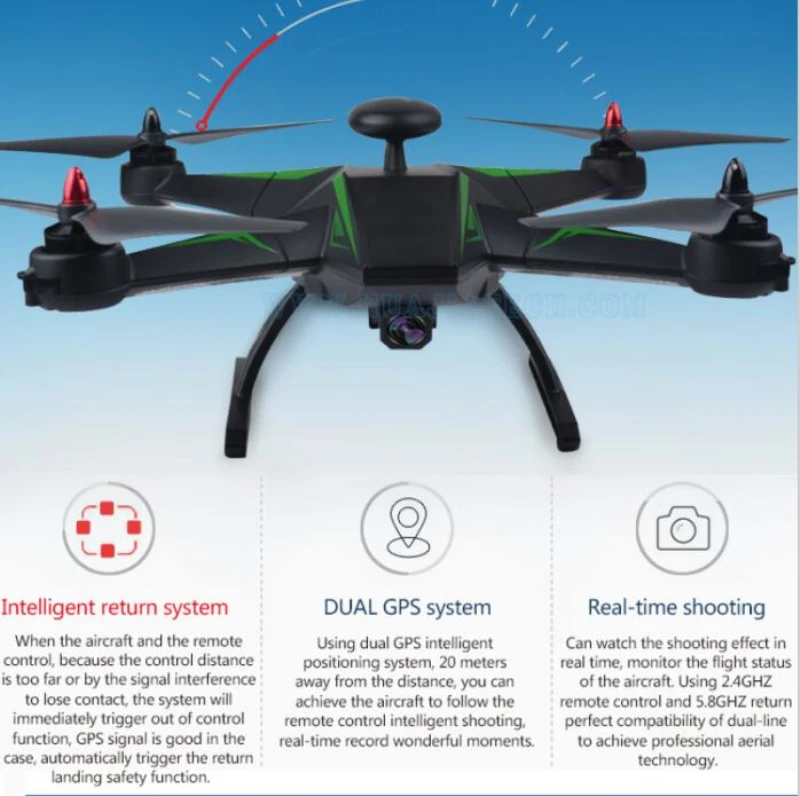 Новый RC136 2 4G 4CH двойной GPS Follow Me RC Квадрокоптер с бесщеточным Мотором 5 8G FPV WIFI