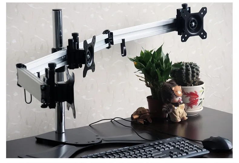 Aluminum Alloy Desktop Stand Triple Monitor Holder
