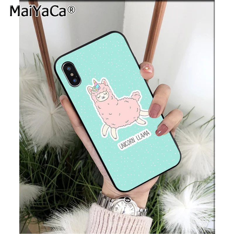 MaiYaCa Llama Alpacas животное ТПУ Мягкий силиконовый чехол для телефона чехол для iPhone 6S 6plus 7plus 8 8Plus X Xs MAX 5 5S XR