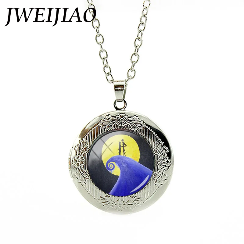 JWEIJIAO медальон ожерелье Джек Салли фото стеклянный купол Подвеска Чокеры