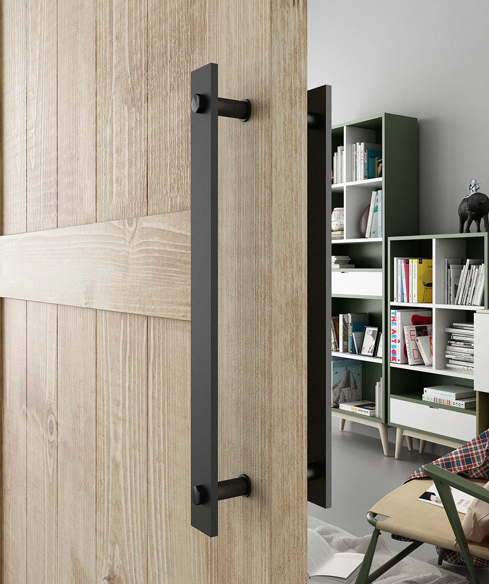 Ручка для двери сарая стальная 14 дюймов двусторонняя|sliding barn door hardware|barn hardwaredoor
