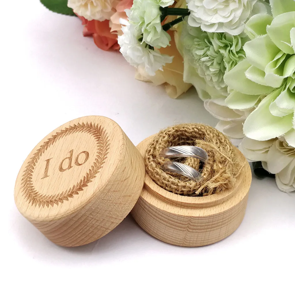 Персонализированная деревенская Свадебная деревянная коробочка для колец, держатель для свадебной деревянной коробки, кольца для хранения, органайзер, аксессуары для свадебной вечеринки
